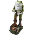 Design Toscano Moses the Garden Toad Lawn Mower Frog Statue AL18624
